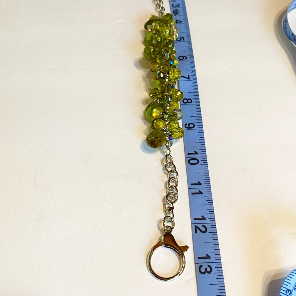 Bag Strap Extender Charm Green Beads - Picture 2 of 5